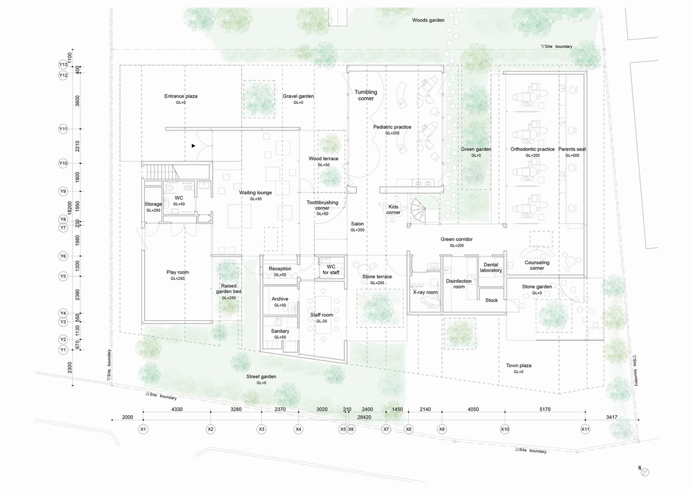 BIM建筑|林中牙医诊所 / Takashige Yamashita Office