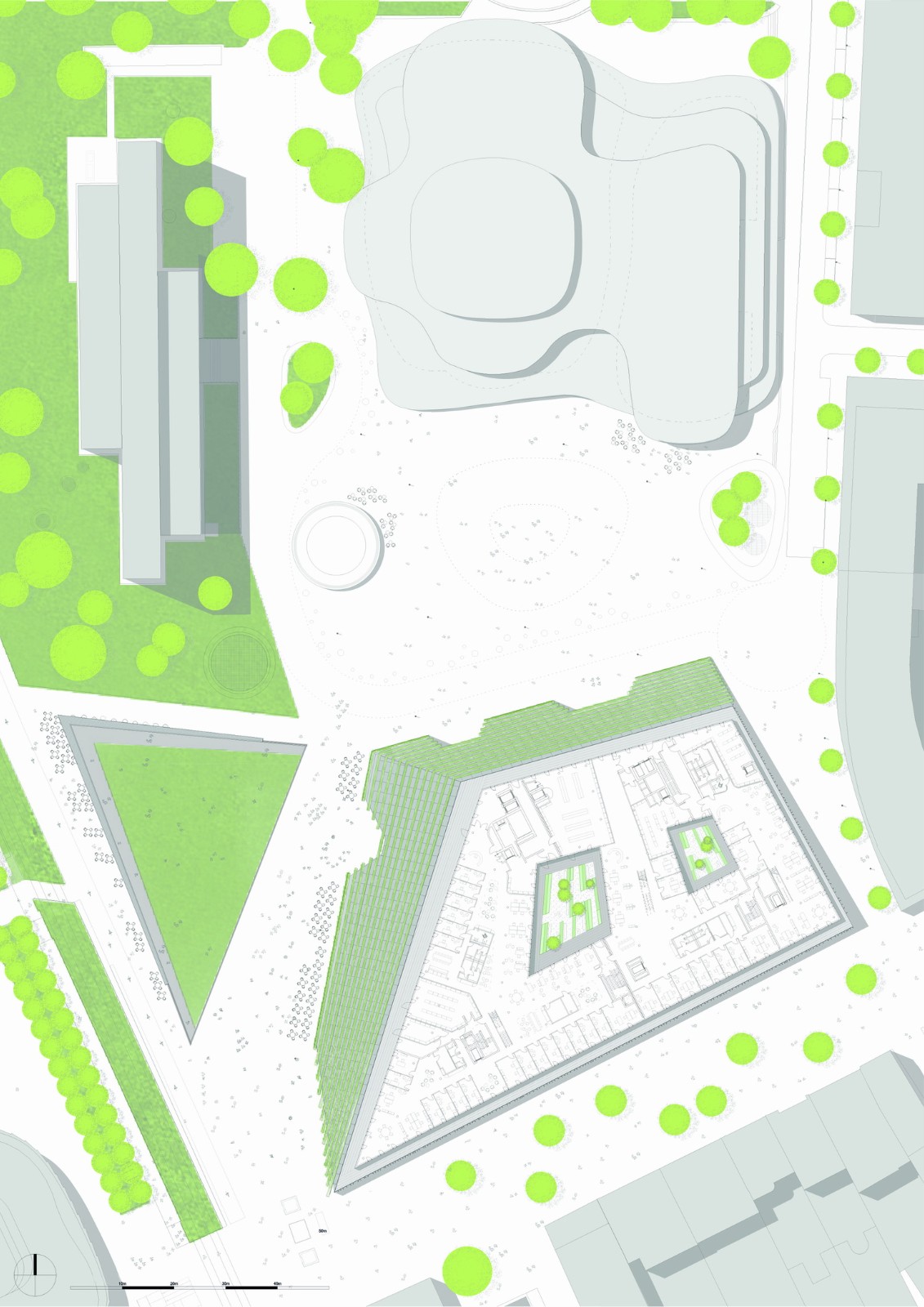 BIM建筑|欧洲最大的绿色立面建筑 Kö-BogenII 商业综合体 / ingenhoven architects