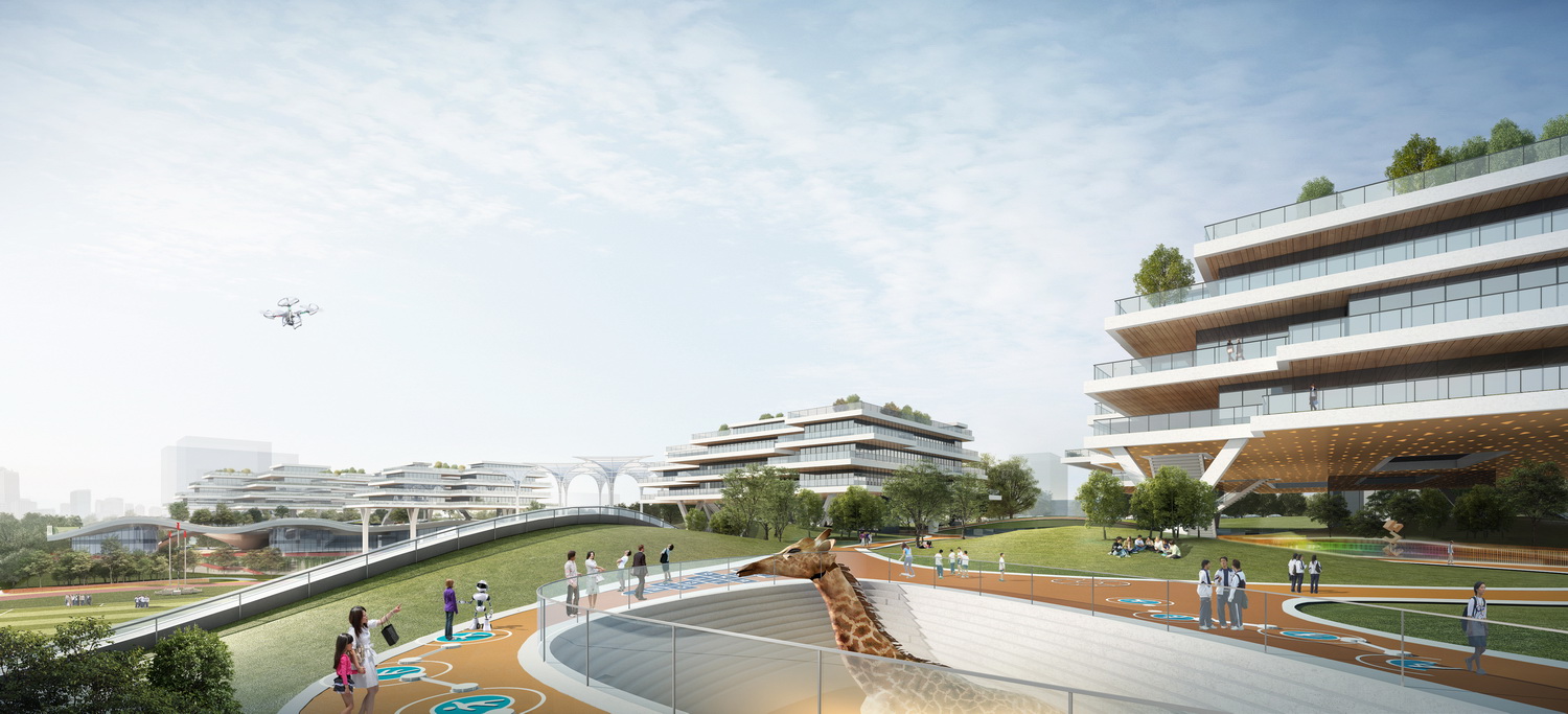 BIM建筑|森林Park+，共享垂直校区 | 重庆柏溪校区九年一贯制学校方案/中机中联工程有限公司