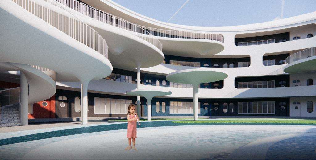 BIM建筑|安徽·舒城「水滴幼儿园」 —— 水生万物，复归于水 / 迪卡建筑设计中心