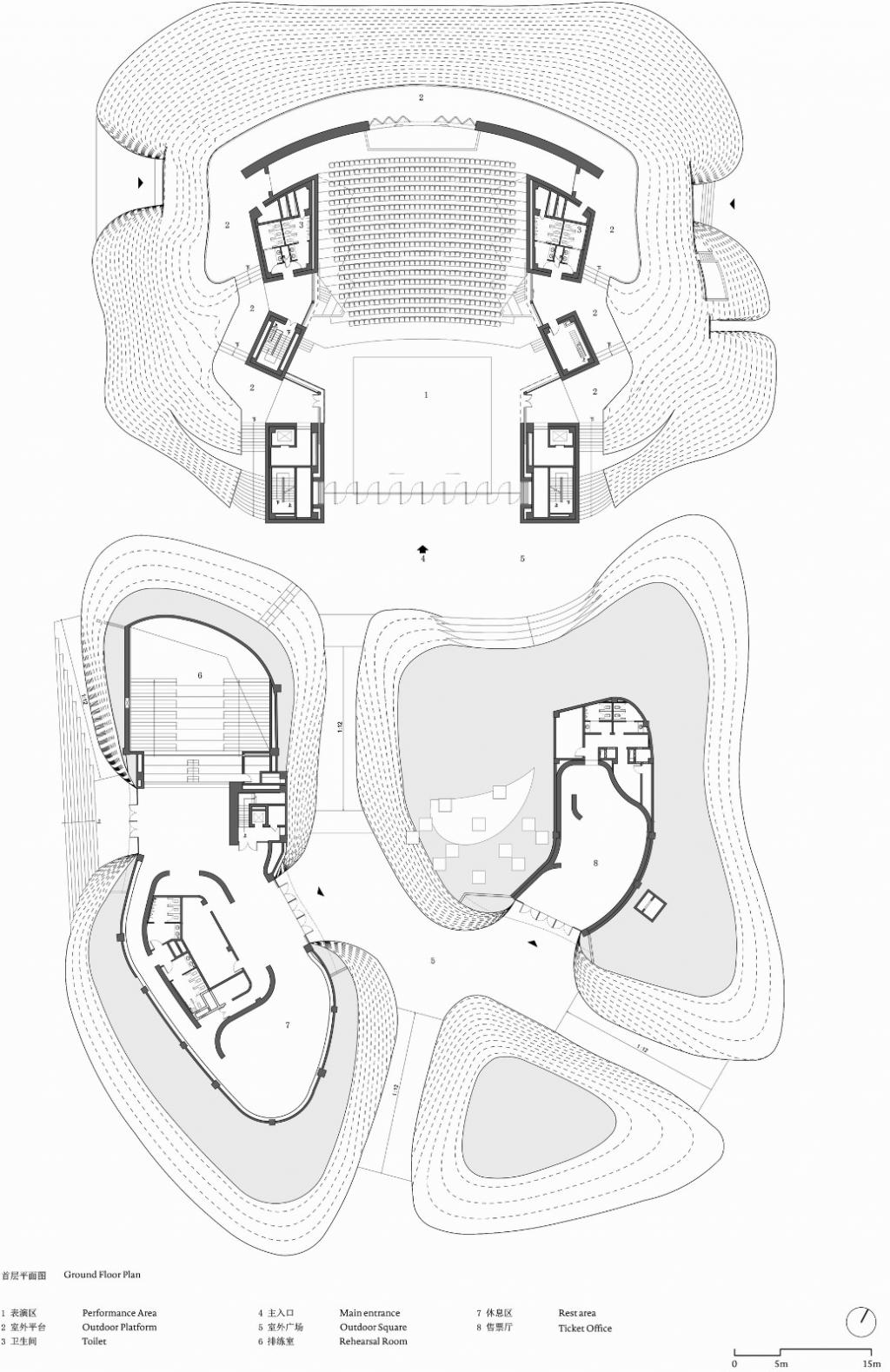 BIM建筑|杨丽萍表演艺术中心 / 朱锫建筑事务所
