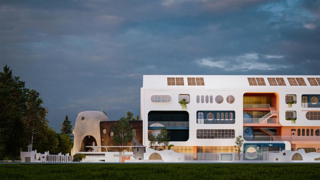 BIM建筑|安徽·舒城「水滴幼儿园」 —— 水生万物，复归于水 / 迪卡建筑设计中心