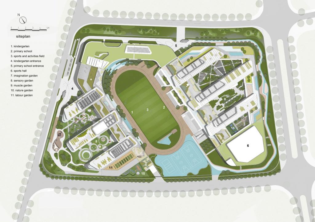 BIM建筑|苏州科技城天佑实验小学及幼儿园 / BAU