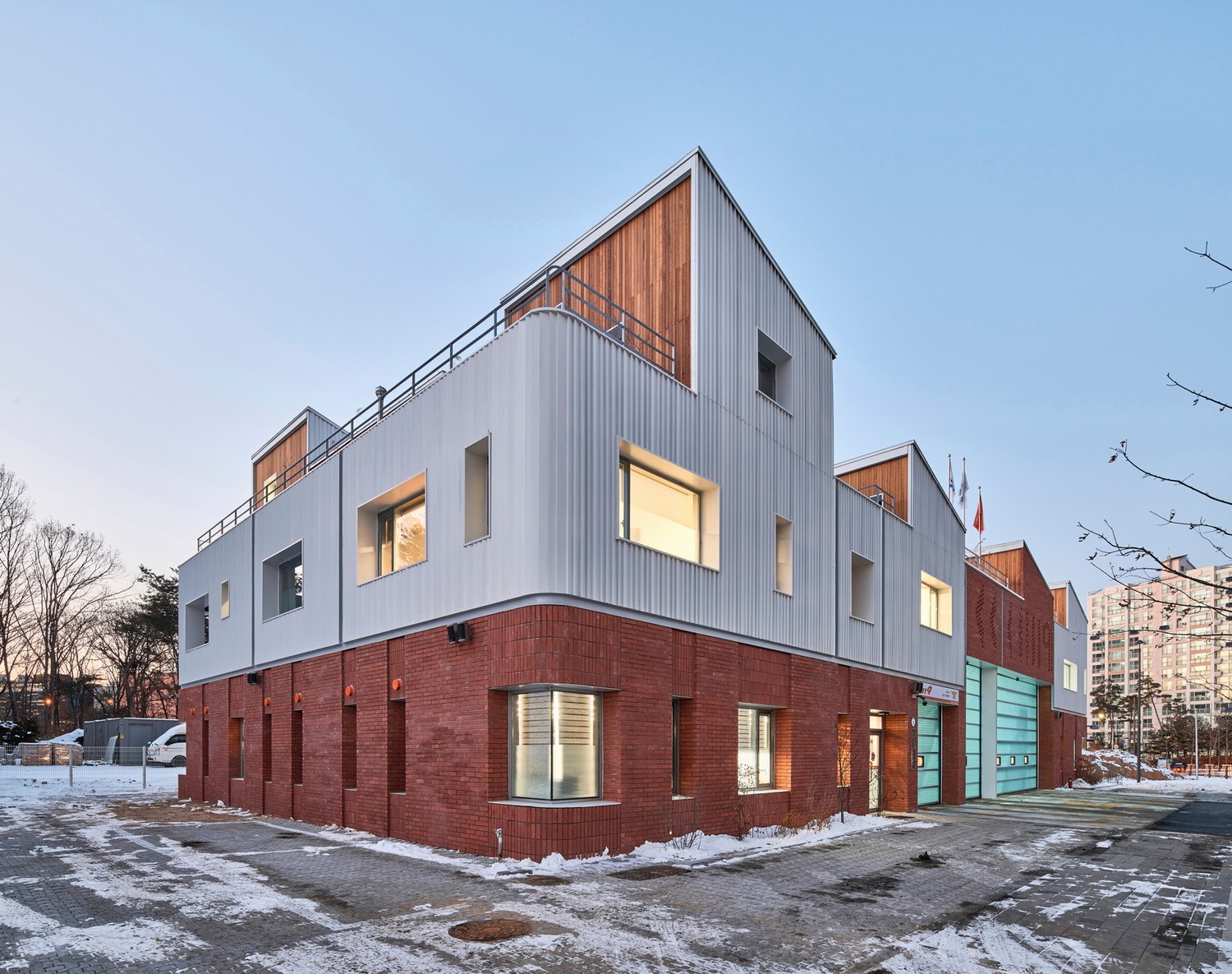 BIM建筑|江一洞119消防站 / OA-Lab