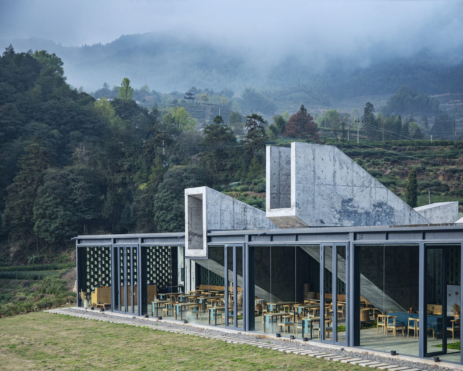 BIM建筑|景宁惠明茶工坊/ DnA_Design and Architecture