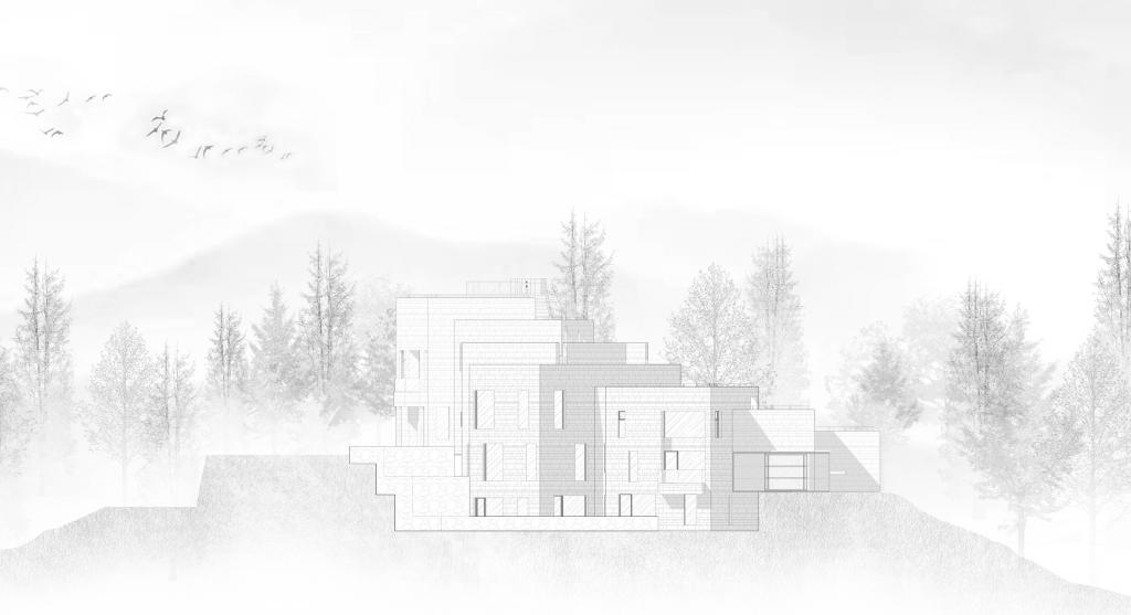 BIM建筑|高山流水 松林里的红色石屋 / 素建筑设计事务所