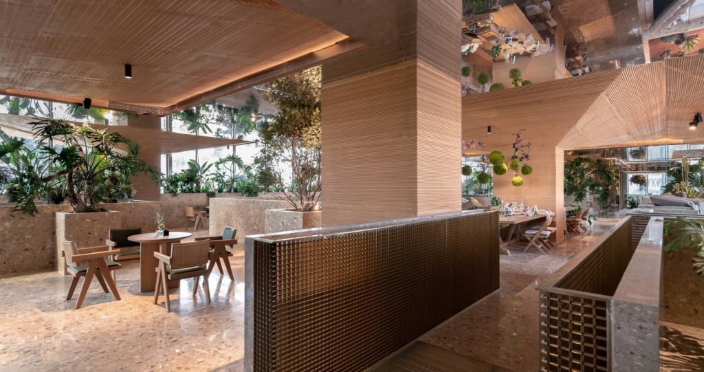 BIM建筑|日常风景下自然生长的空间：“伞之丘”生活方式集合店 / line+建筑事务所+gad