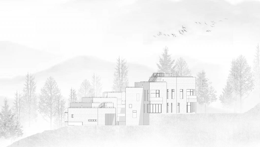 BIM建筑|高山流水 松林里的红色石屋 / 素建筑设计事务所