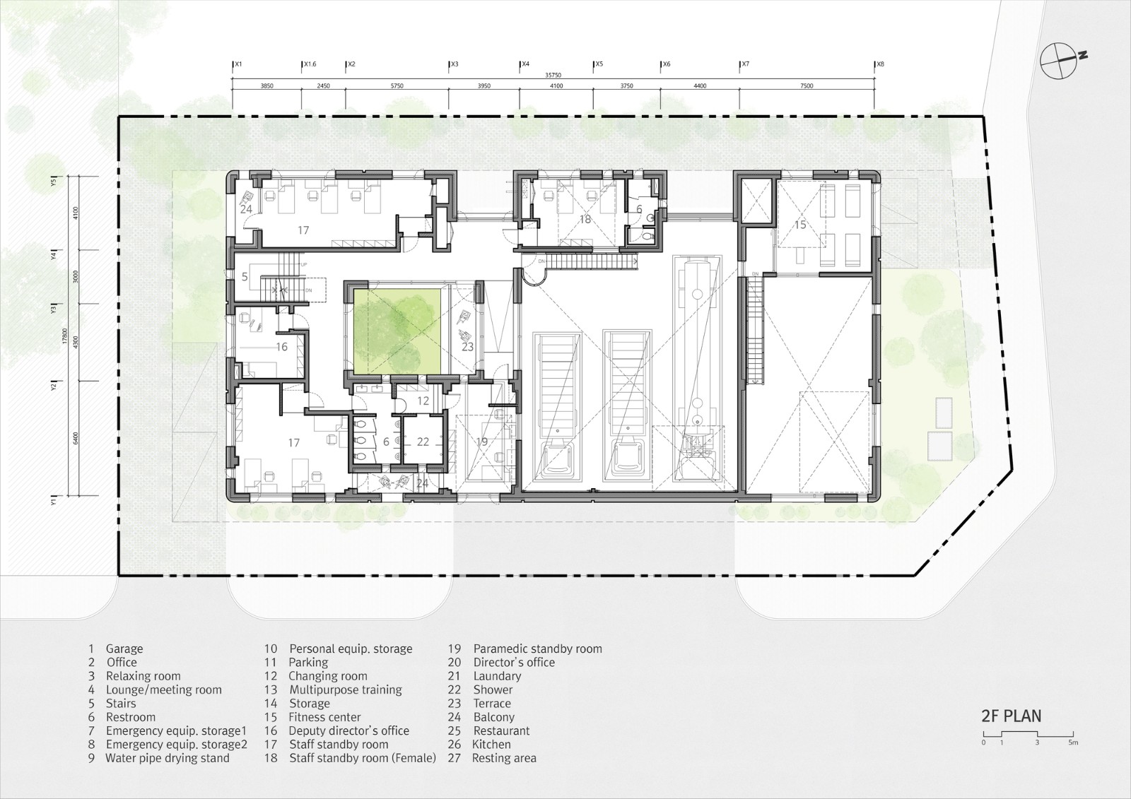 BIM建筑|江一洞119消防站 / OA-Lab