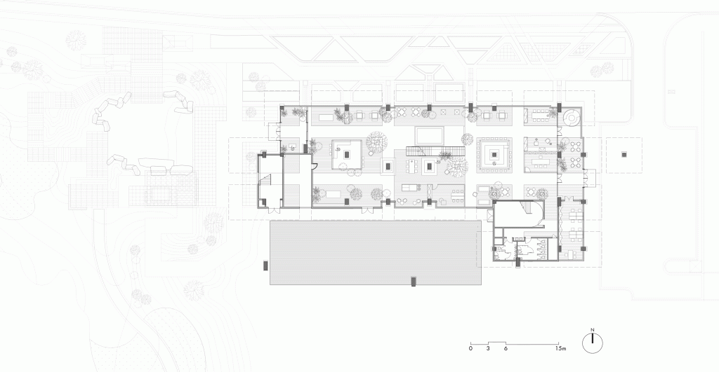 BIM建筑|日常风景下自然生长的空间：“伞之丘”生活方式集合店 / line+建筑事务所+gad