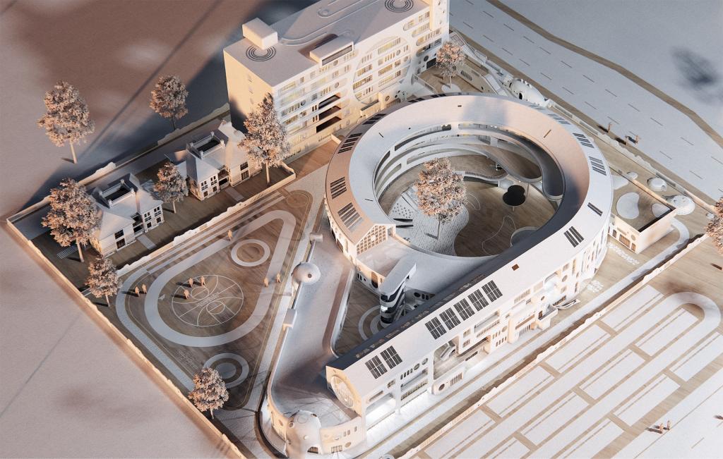 BIM建筑|安徽·舒城「水滴幼儿园」 —— 水生万物，复归于水 / 迪卡建筑设计中心