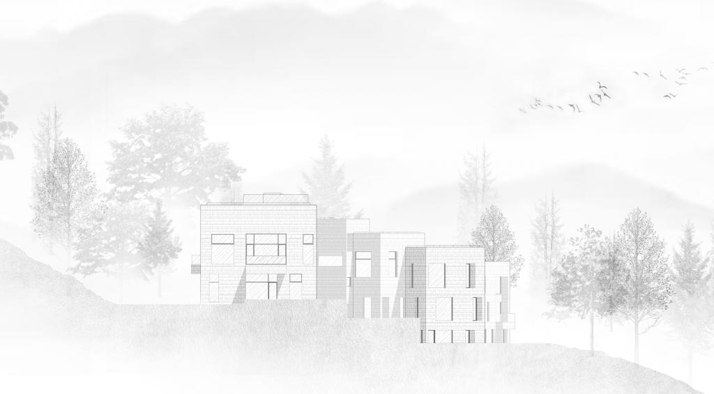 BIM建筑|高山流水 松林里的红色石屋 / 素建筑设计事务所