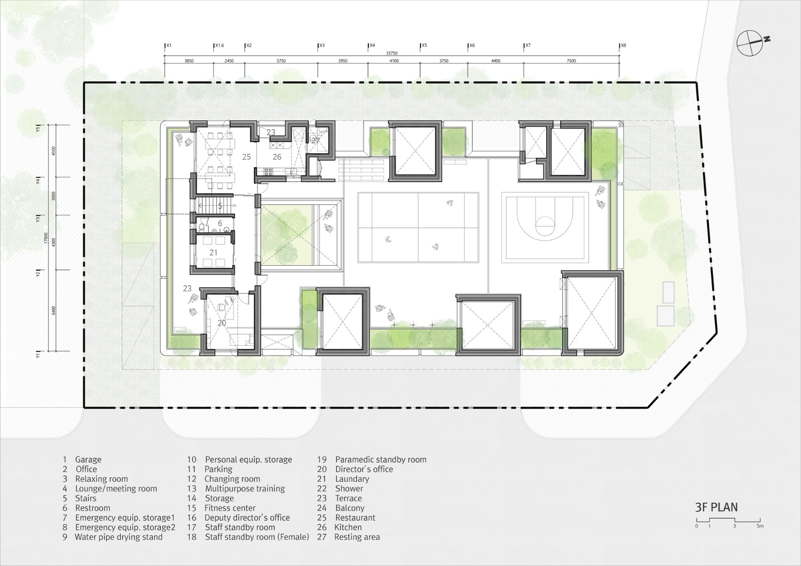 BIM建筑|江一洞119消防站 / OA-Lab