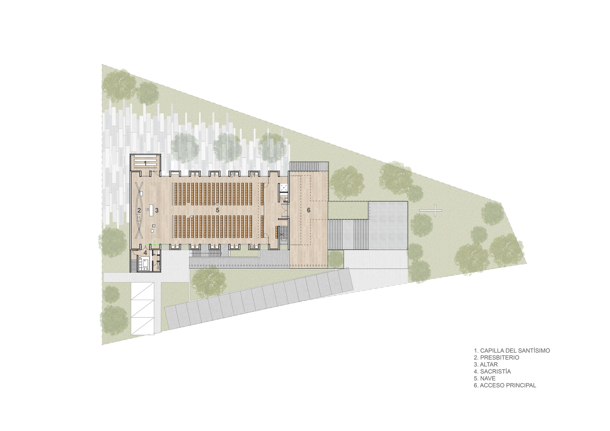 BIM建筑|新火典礼教堂 / WRKSHP arquitectura | urbanismo