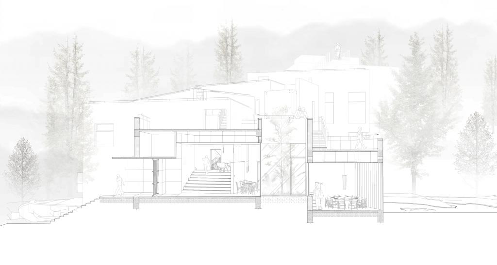 BIM建筑|高山流水 松林里的红色石屋 / 素建筑设计事务所