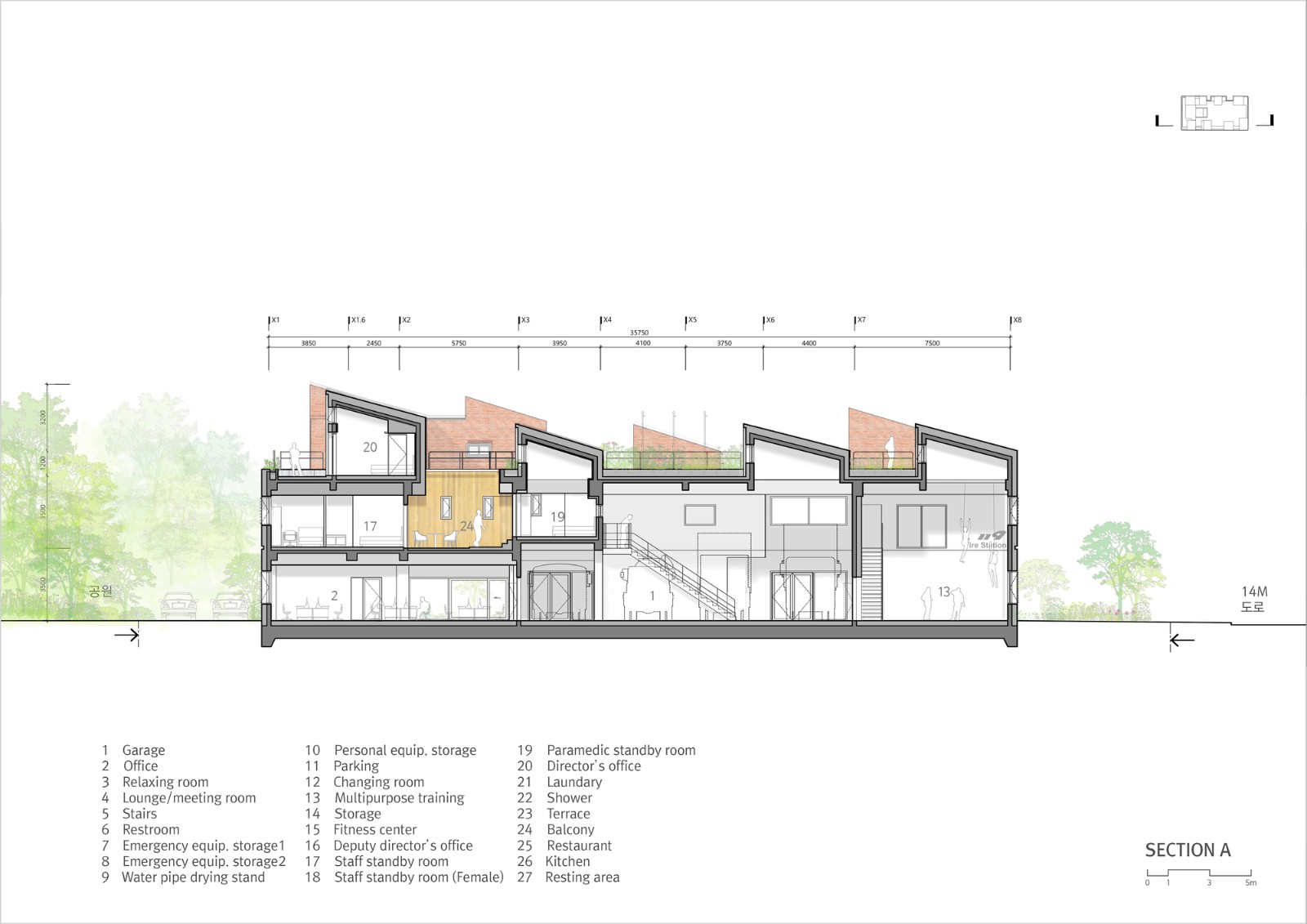 BIM建筑|江一洞119消防站 / OA-Lab
