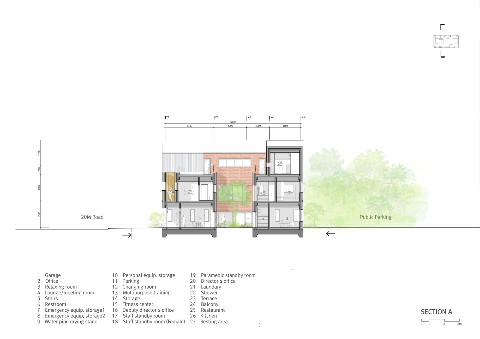 BIM建筑|江一洞119消防站 / OA-Lab