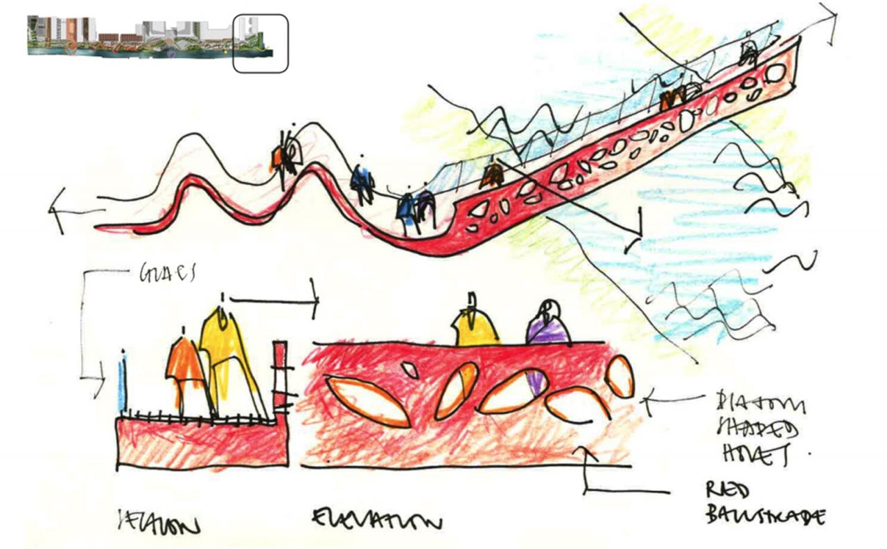 BIM建筑|上海闵行横泾港东岸滨水，景观公共空间改造 / SPARK Architects