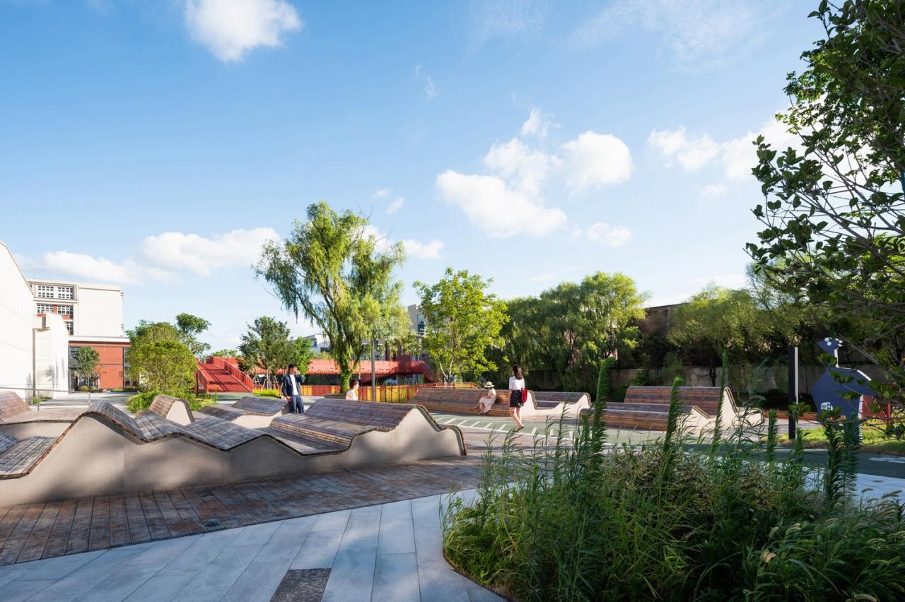 BIM建筑|上海闵行横泾港东岸滨水，景观公共空间改造 / SPARK Architects