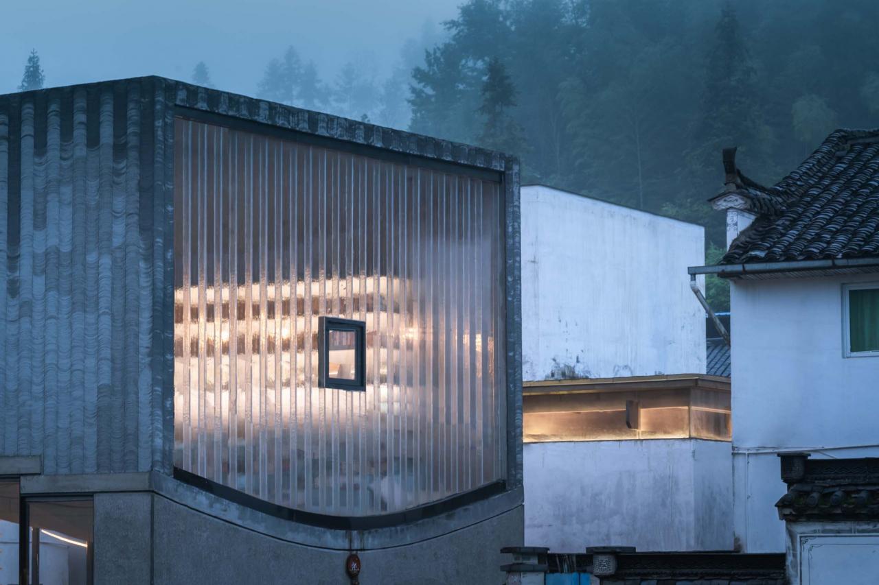 BIM建筑|桥廊：上海三联书店·黄山桃源店 / 来建筑设计工作室