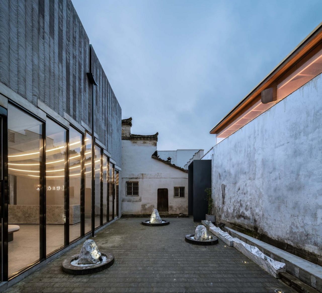 BIM建筑|桥廊：上海三联书店·黄山桃源店 / 来建筑设计工作室