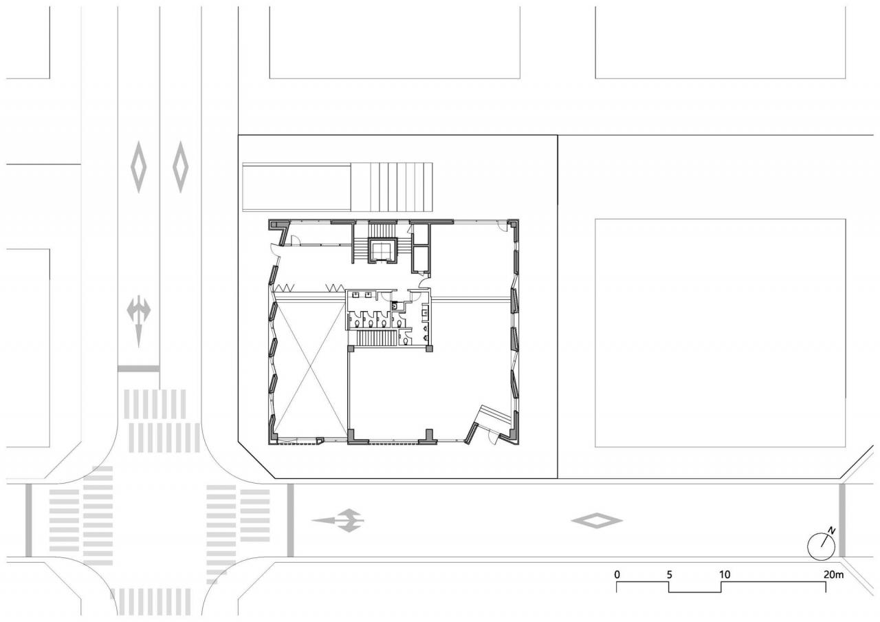 BIM建筑|“你你你你要跳舞吗？”舞步凌乱的办公楼 / poly.m.ur