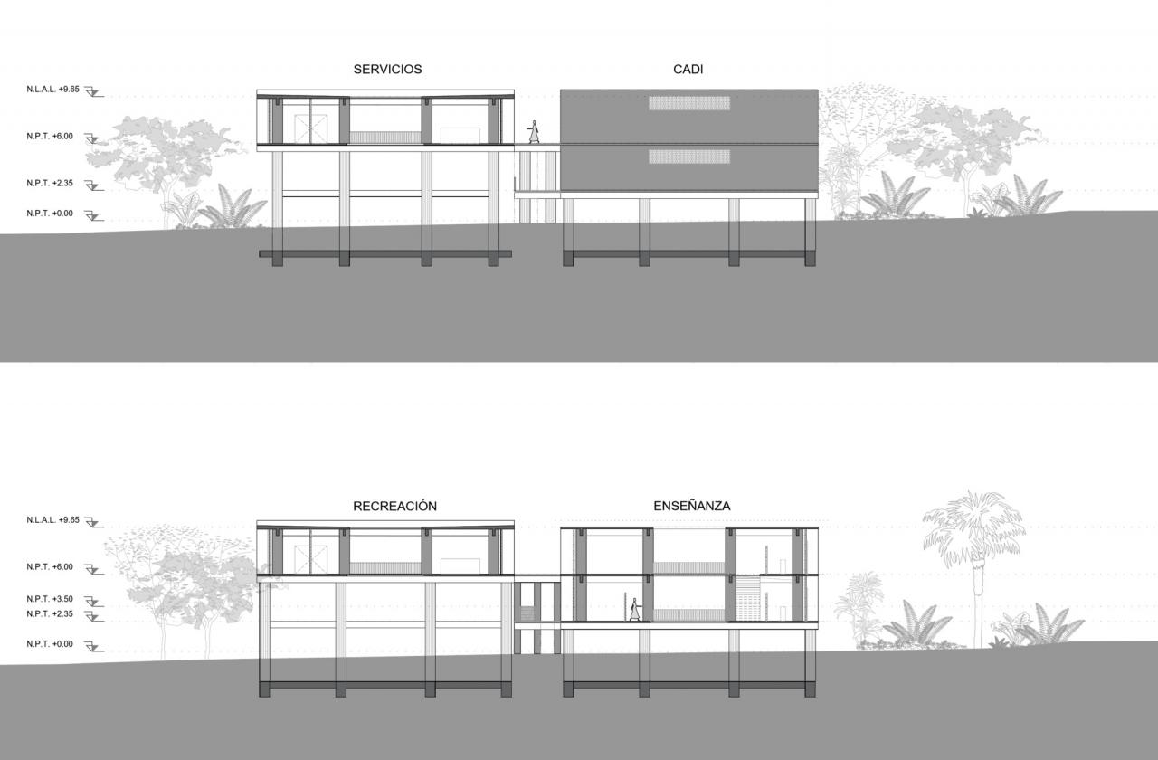 BIM建筑|墨西哥塔帕丘拉社会援助中心 / Laboratorio de Acupuntura Urbana