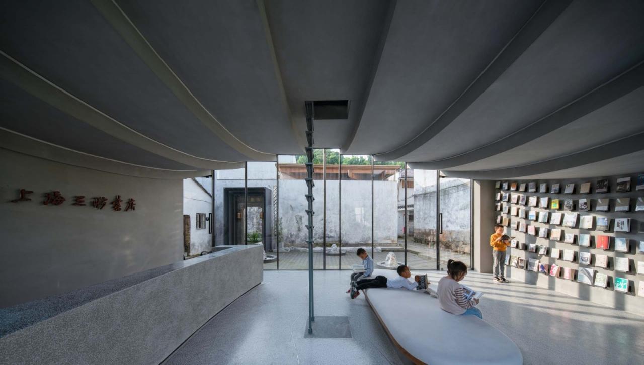 BIM建筑|桥廊：上海三联书店·黄山桃源店 / 来建筑设计工作室