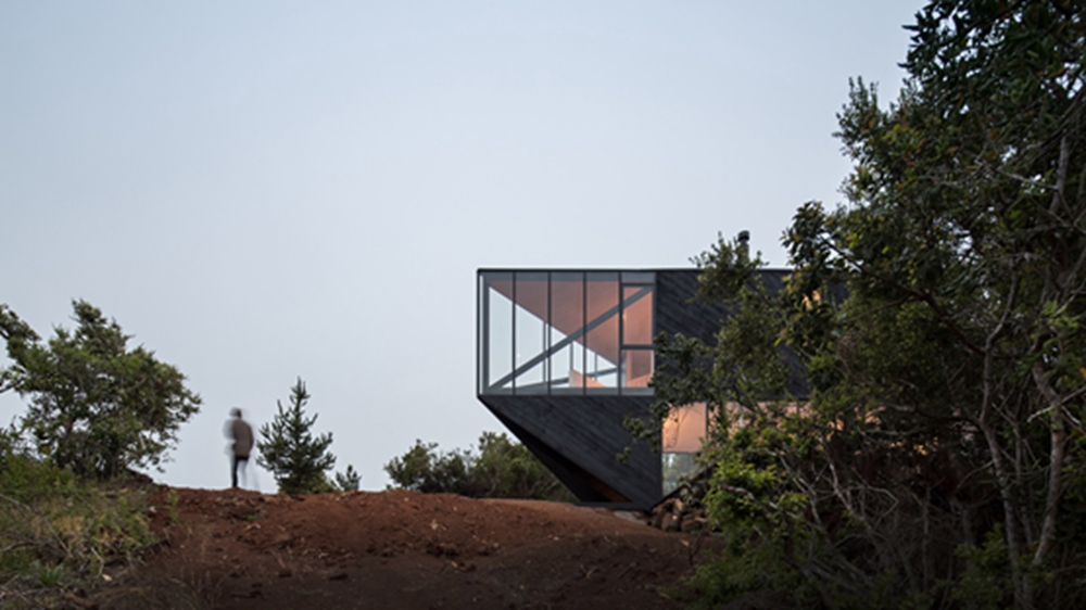 BIM建筑|2DM Arquitectos在智利海岸建造多面体度假小屋