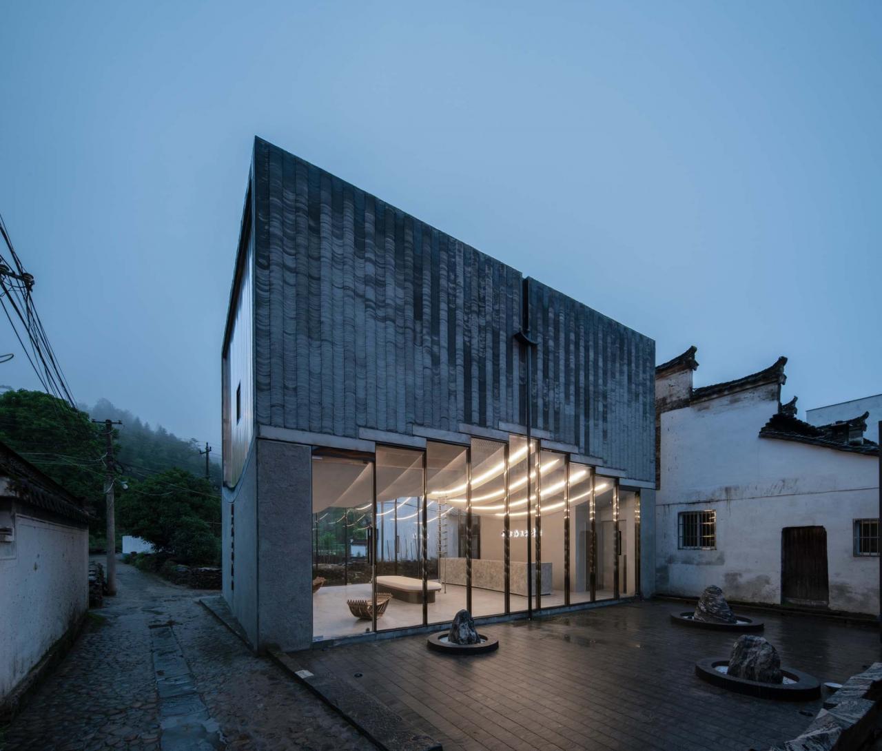 BIM建筑|桥廊：上海三联书店·黄山桃源店 / 来建筑设计工作室