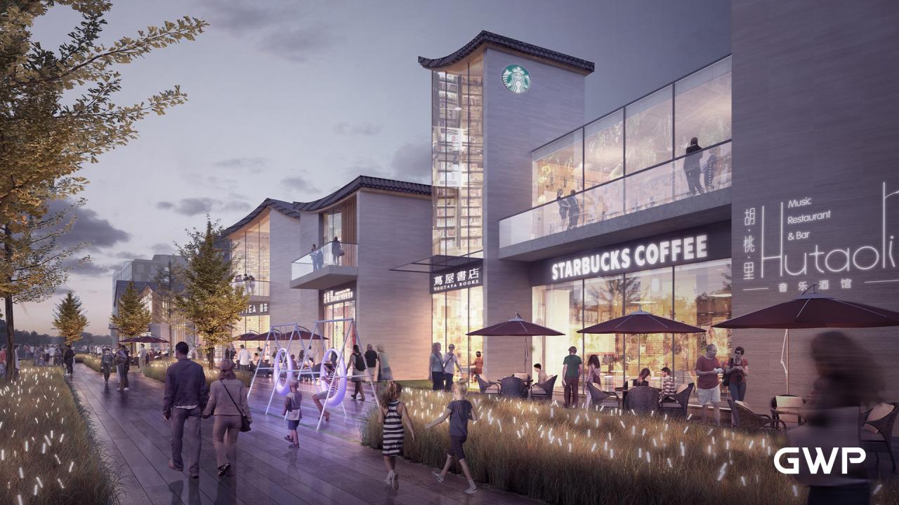 BIM建筑|杭州临安苕溪公园文化休闲商业街 / GWP作品