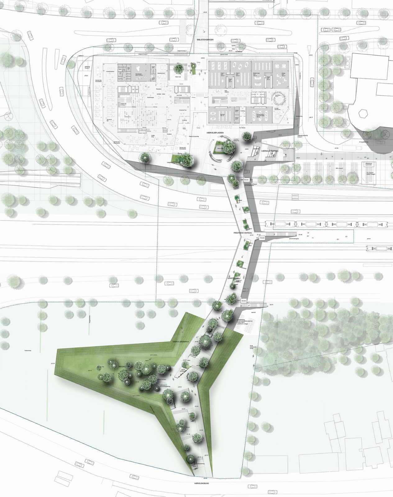 BIM建筑|Mercantec Midtbyens 体育馆 / Cubo 建筑事务所