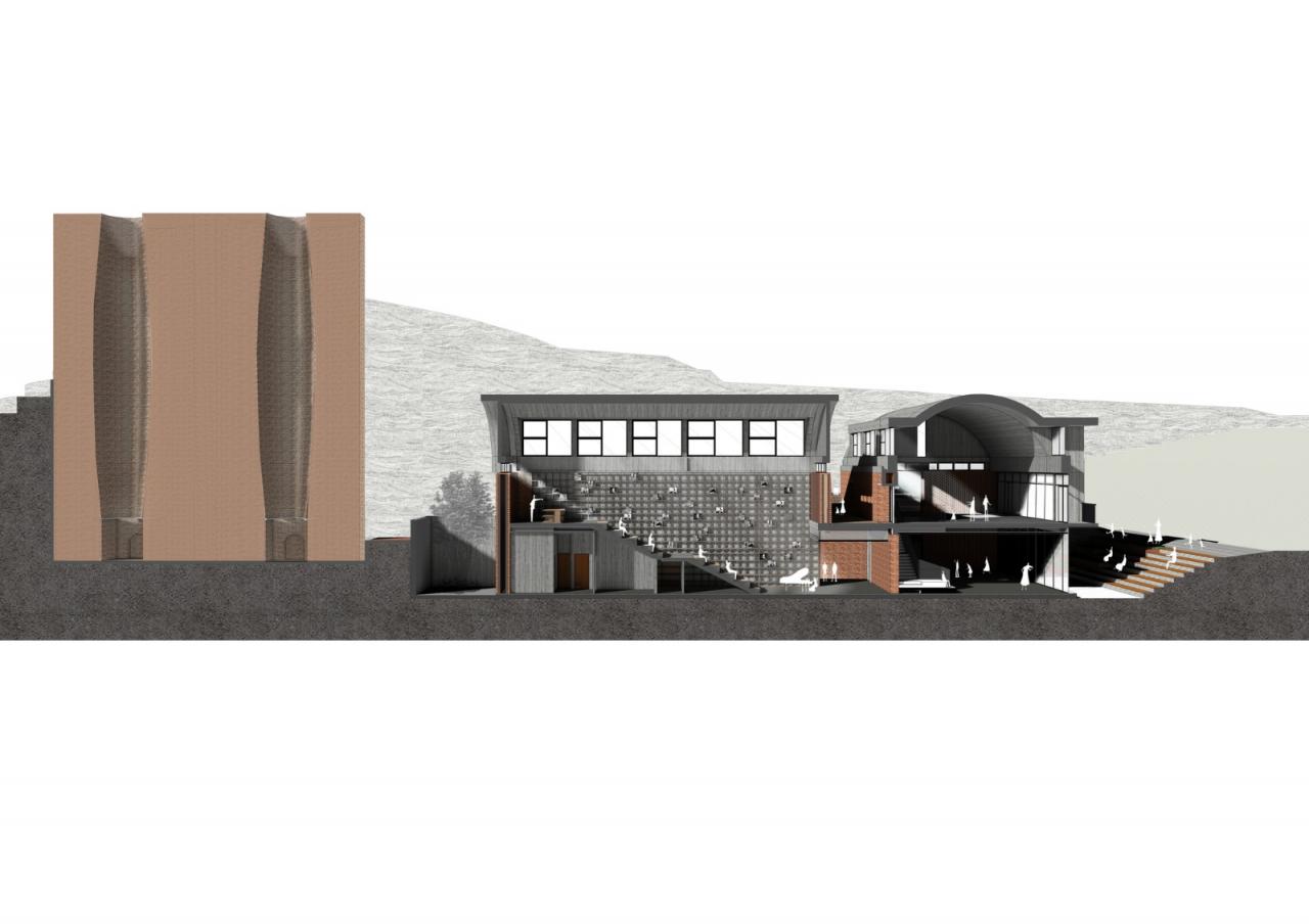 BIM建筑|南京先锋汤山矿坑书店 / 东南大学建筑学院 + 艺合境建筑事务所