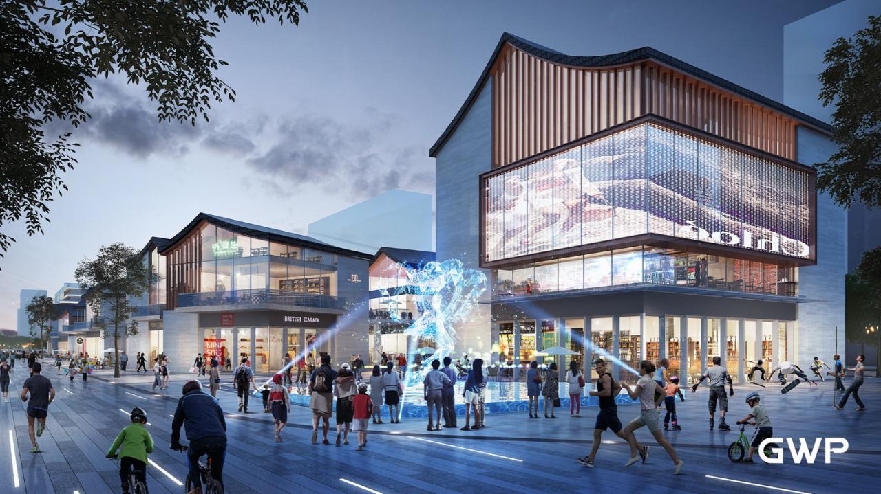 BIM建筑|杭州临安苕溪公园文化休闲商业街 / GWP作品