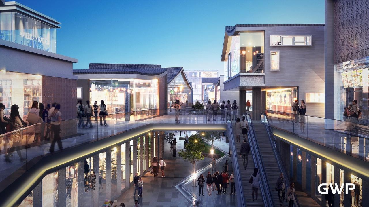 BIM建筑|杭州临安苕溪公园文化休闲商业街 / GWP作品