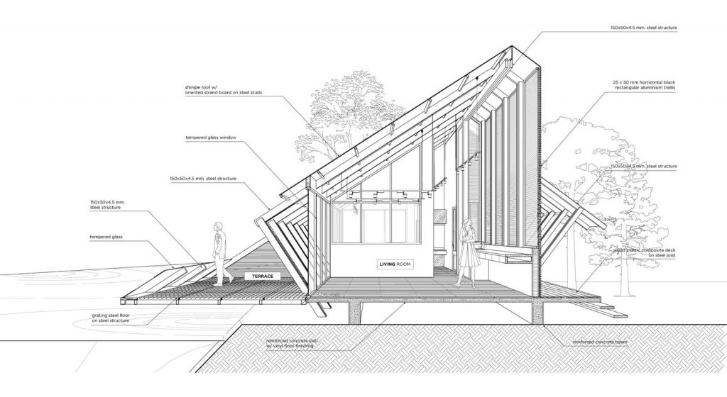 BIM建筑|三角屋，后院私宅 / TOUCH Architect