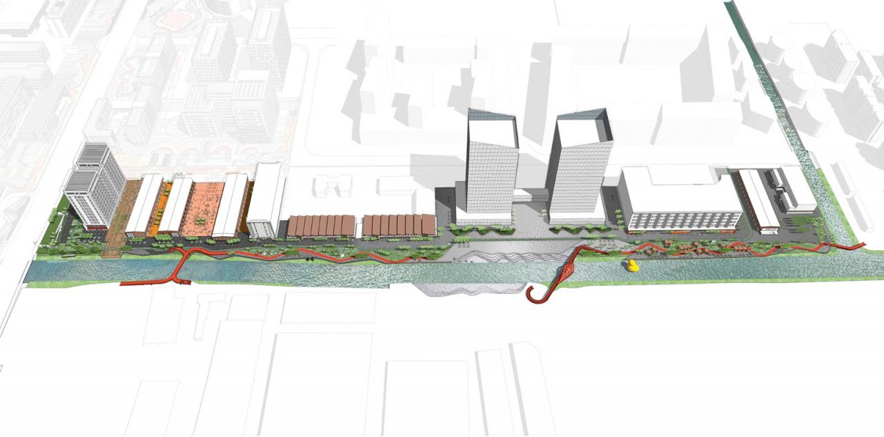 BIM建筑|上海闵行横泾港东岸滨水，景观公共空间改造 / SPARK Architects