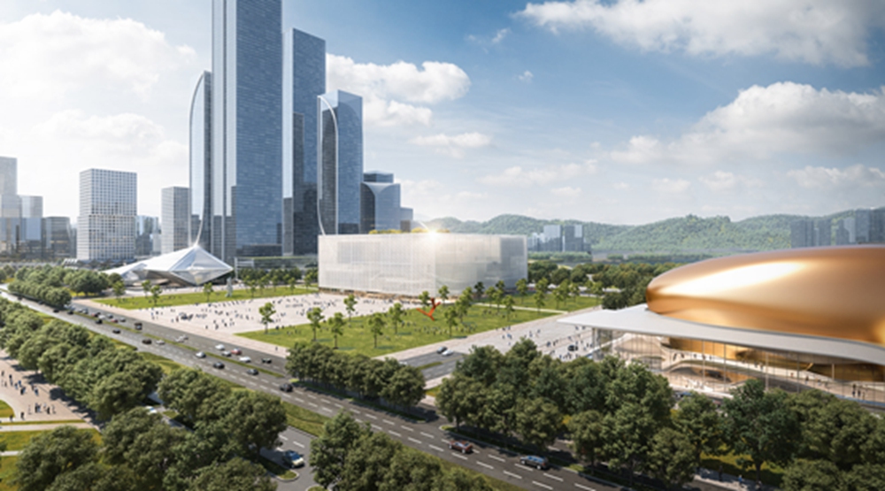 BIM建筑|藤本壮介设计有透明立面的深圳展览馆