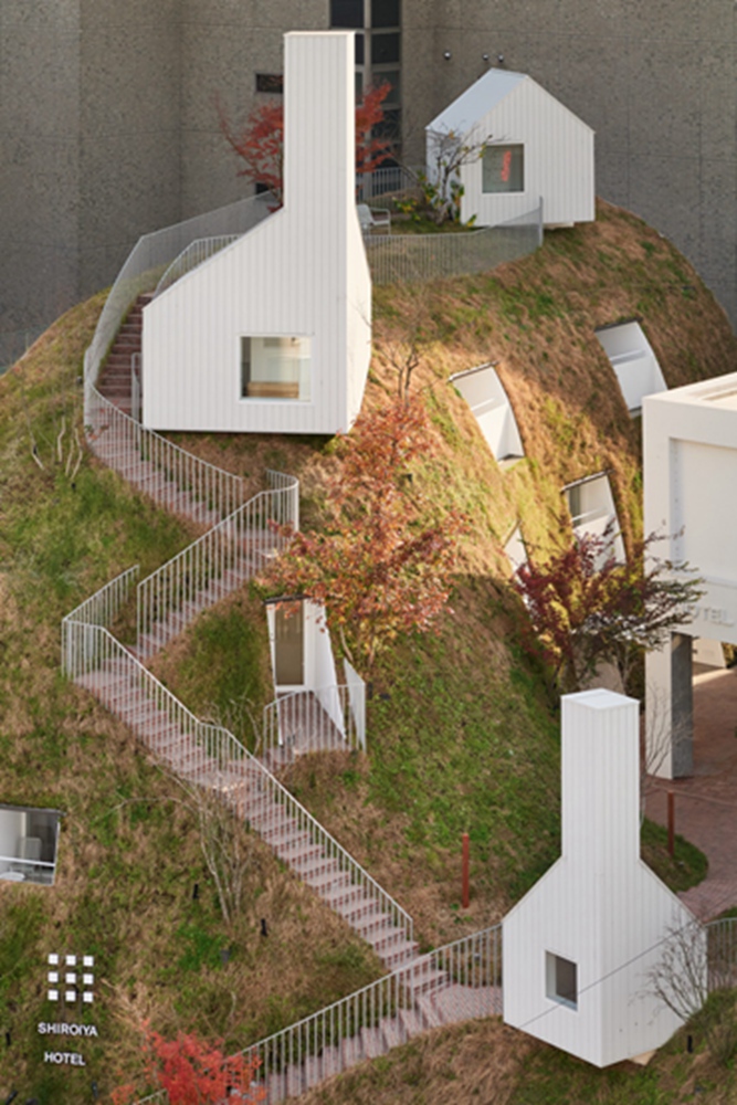 BIM建筑|藤本壮介为Shiroiya酒店增加巨大的中庭和青山