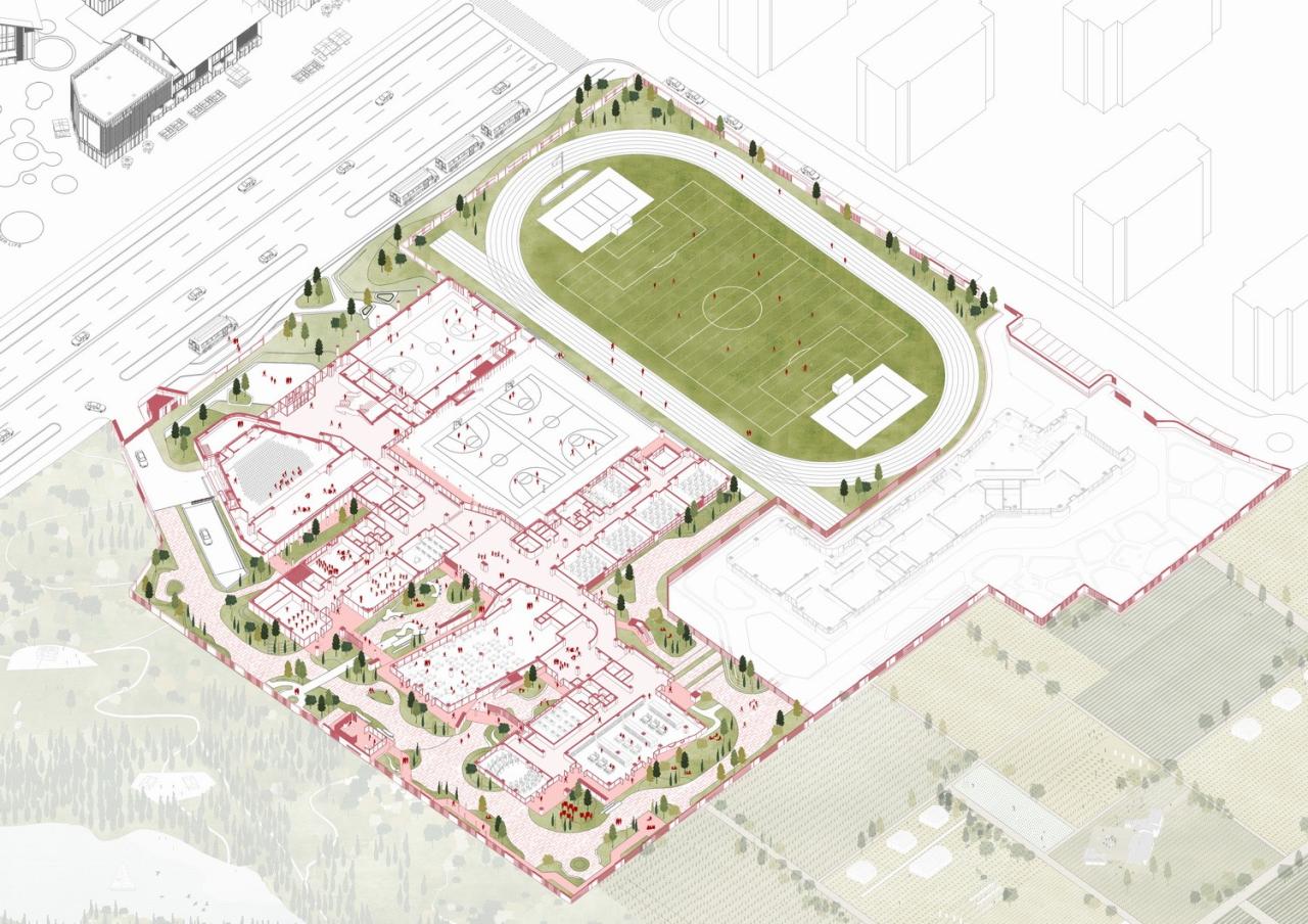 BIM建筑|潍坊歌尔学校：以内容推导空间构成 / gad