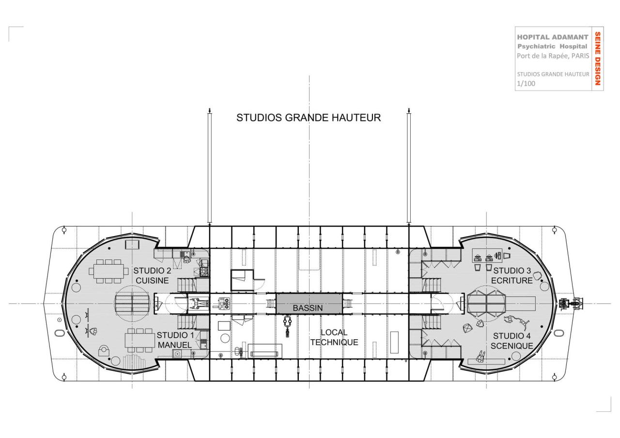 BIM建筑|巴黎精神病院Adamant / Seine Design