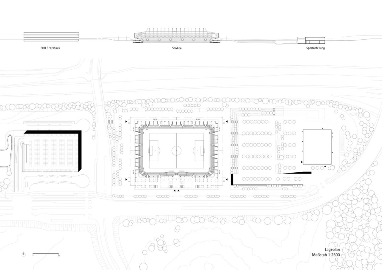 BIM建筑|卢森堡足球橄榄球体育场 / gmp Architects