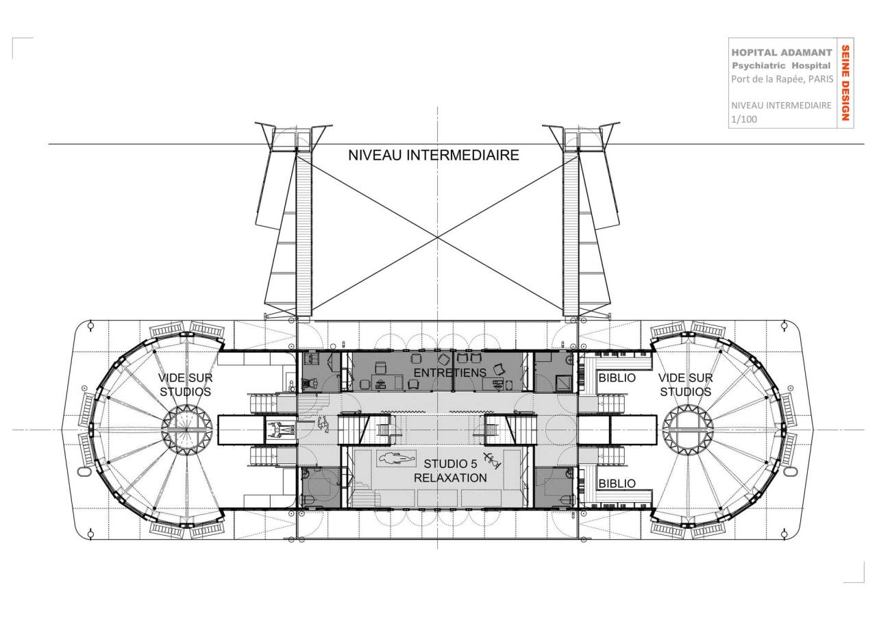 BIM建筑|巴黎精神病院Adamant / Seine Design