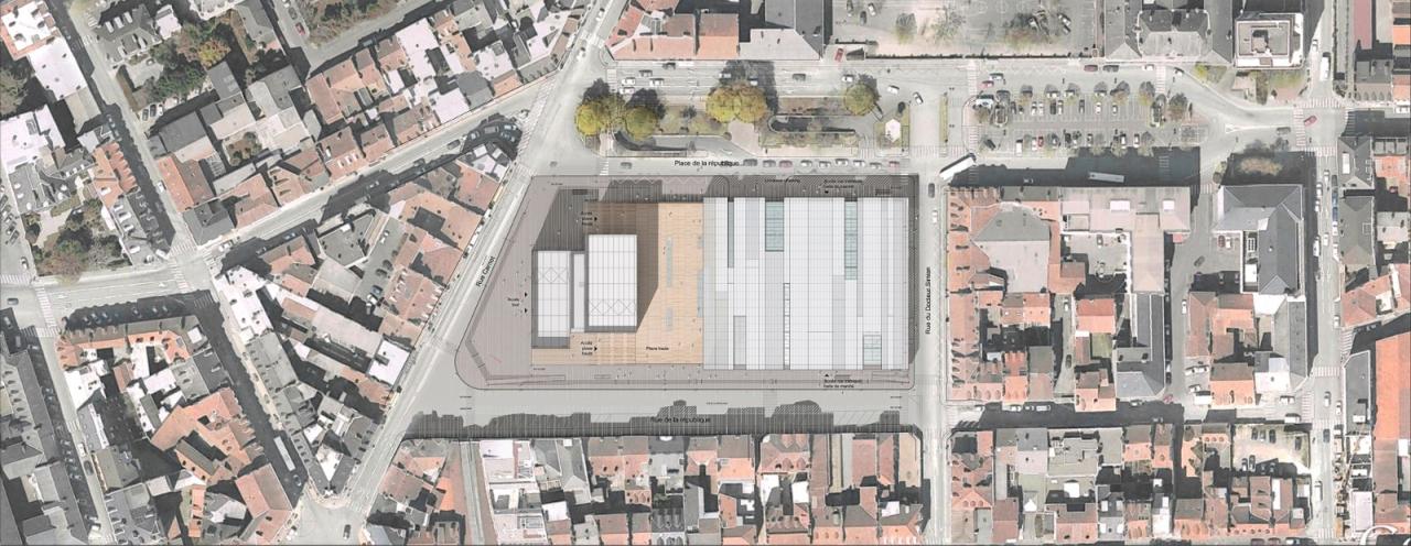 BIM建筑|黑白覆盖，法国波城共和国综合楼 / Ameller Dubois