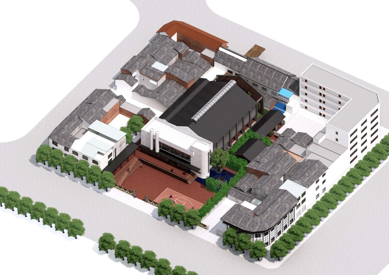 BIM建筑|扎根！生长！——邛崃市平乐古镇剧场改造 / 厚石设计