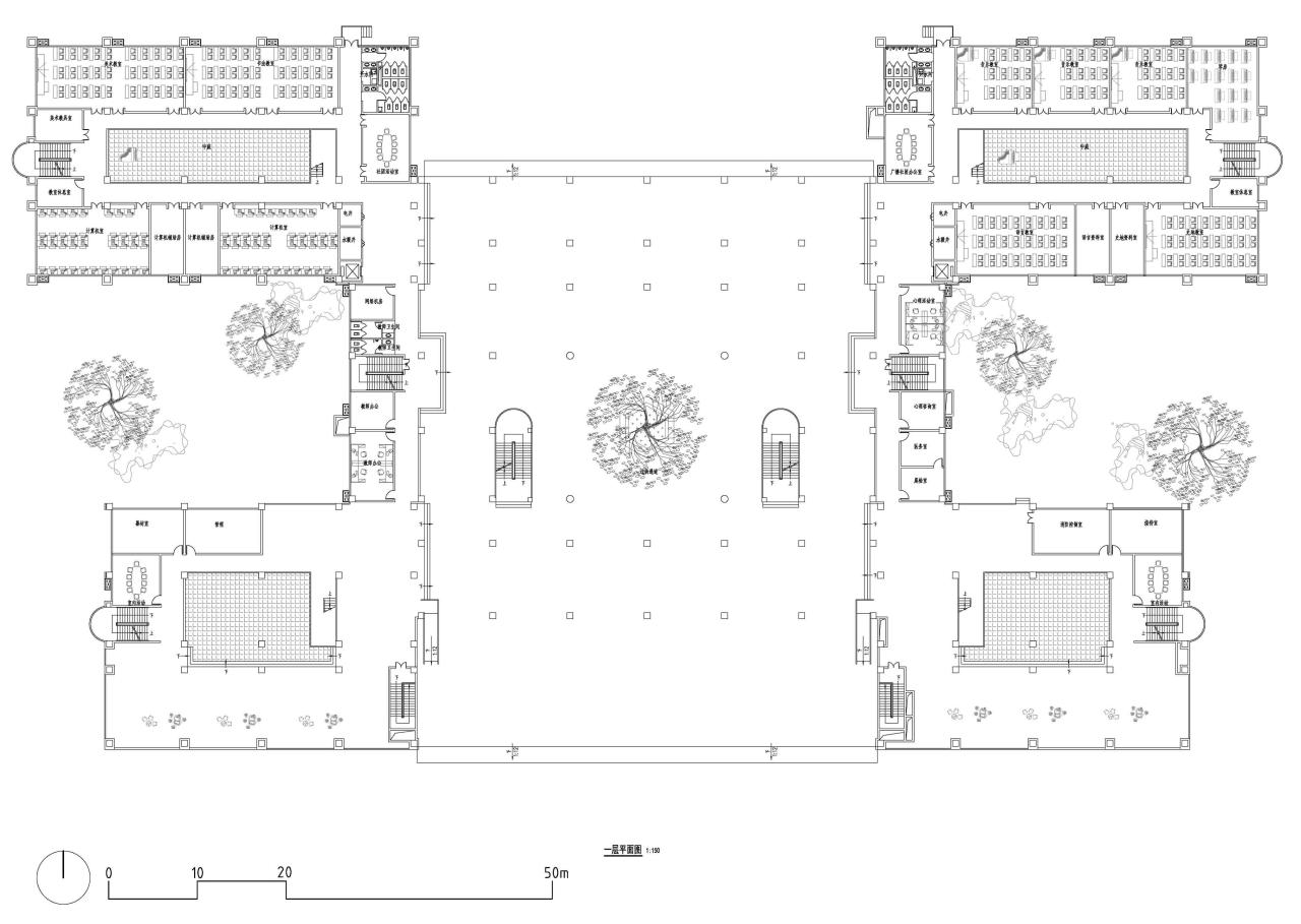 BIM建筑|“合”与“和” 厅、堂与庭：西安市航天城第一中学建筑设计 / 西安建筑科技大学建筑设计研究院