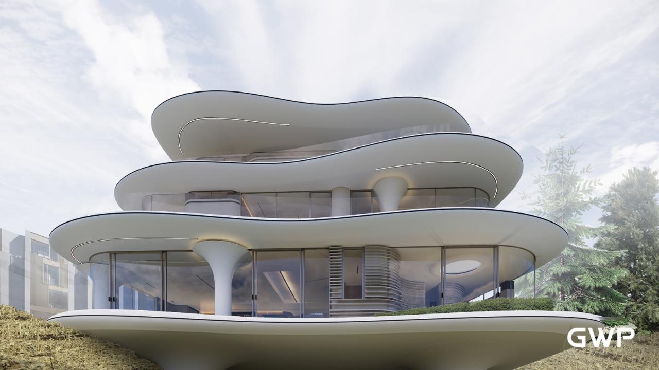 BIM建筑|云之屋·日本北海道温泉度假酒店 / GWP