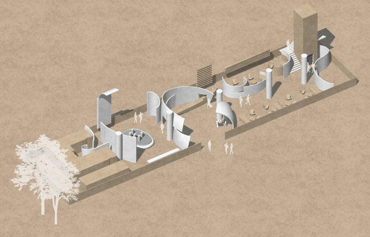 BIM建筑|鸿安丽苑售楼中心 / 正方良行设计