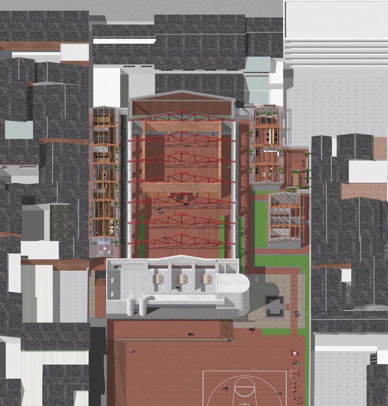 BIM建筑|扎根！生长！——邛崃市平乐古镇剧场改造 / 厚石设计