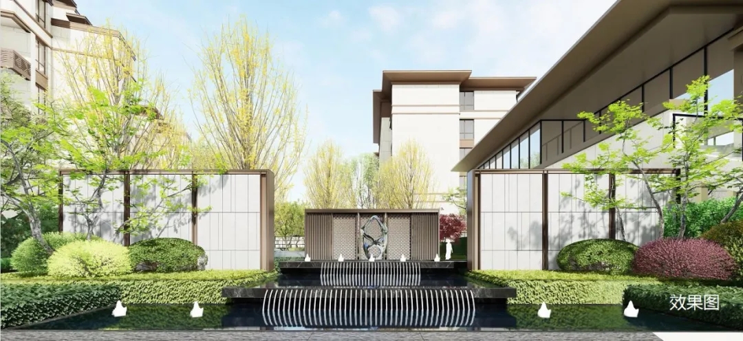 BIM建筑|无锡东港·红豆运河府，打造新中式硬核景观